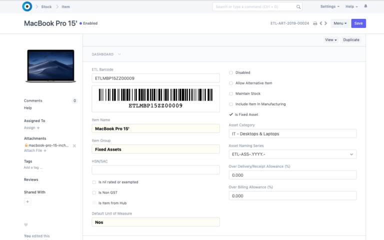 Intra-Asset Inventory